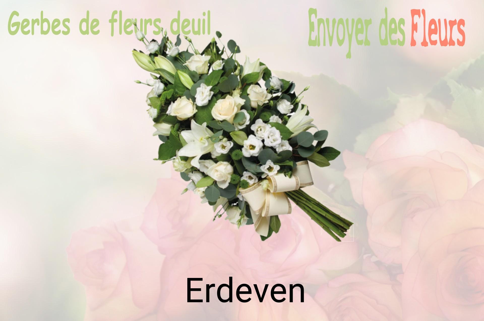 Gerbe de fleurs de deuil livrée à Erdeven